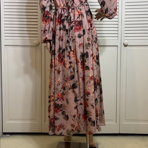 NWT Azazie Atelier Karla Mauve Multi Midi Dress XS - Picture 10 of 15